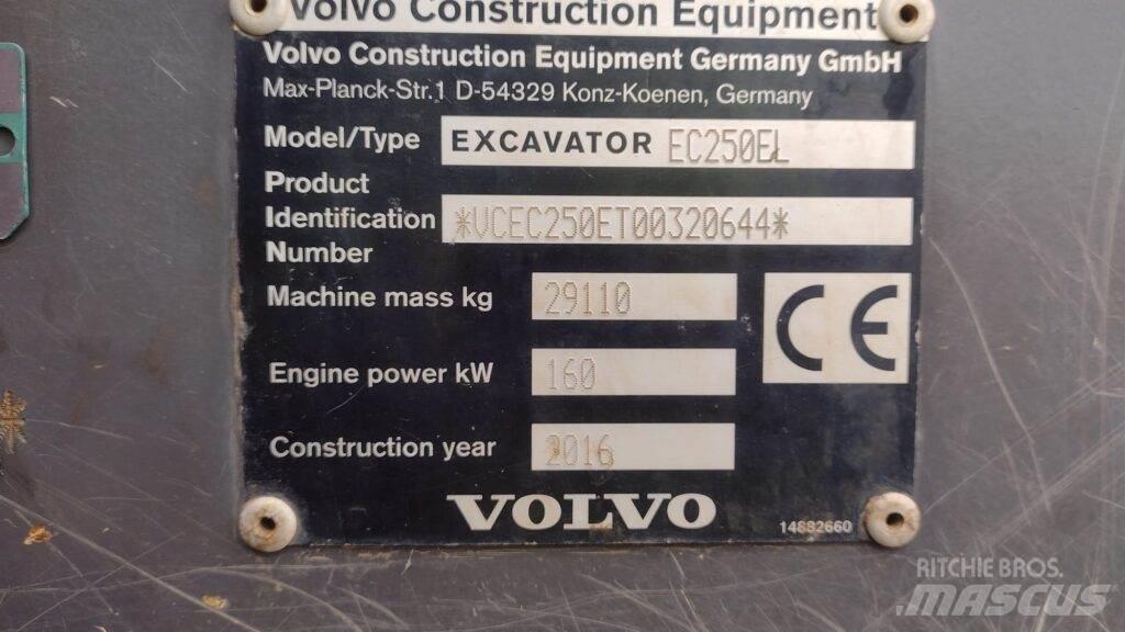 Volvo EC250EL Pásové rýpadlá