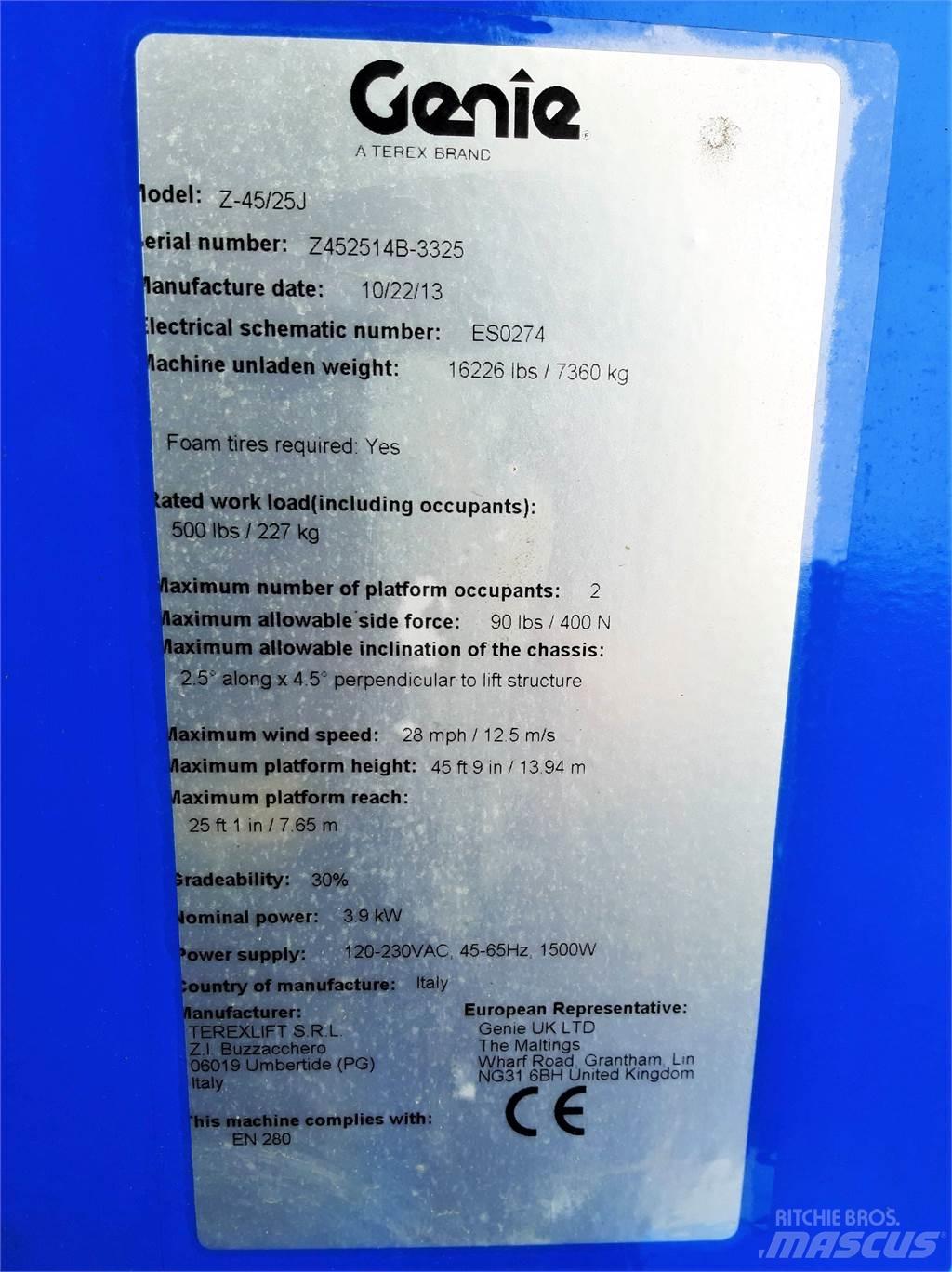 Genie Z45 25JDC Kĺbové plošiny