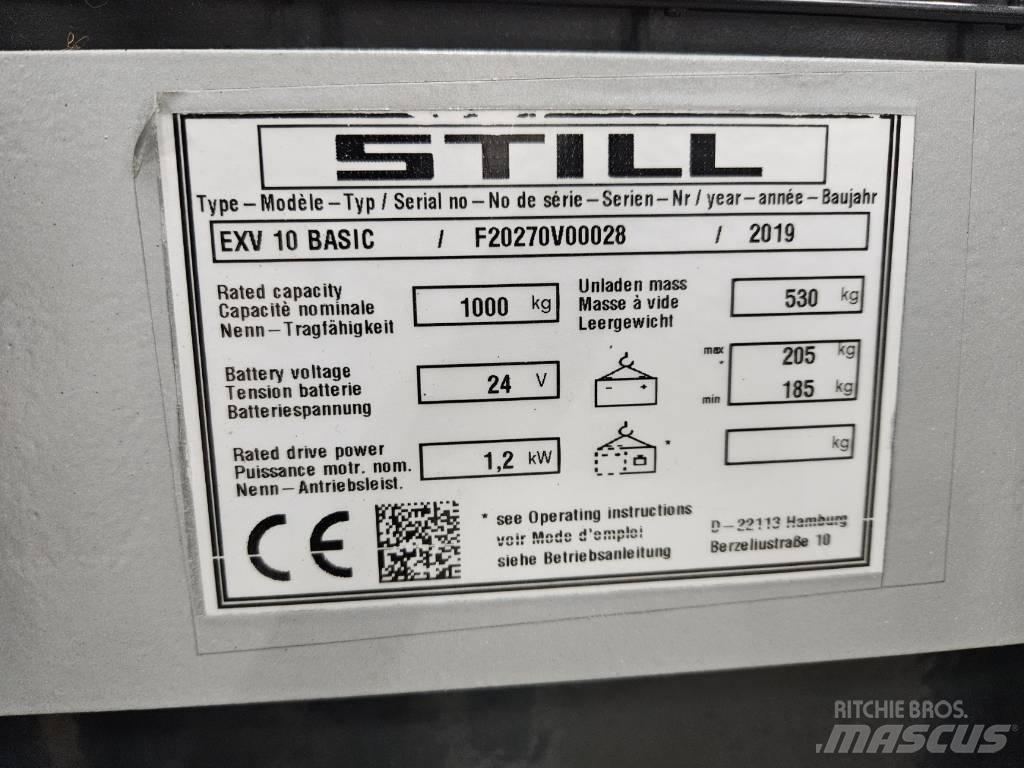 Still EVX 10 Basic Ručne vedené vysokozdvižné vozíky