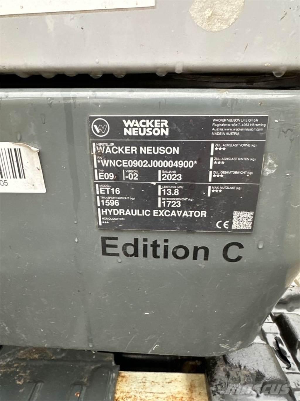 Wacker Neuson ET16 Pásové rýpadlá