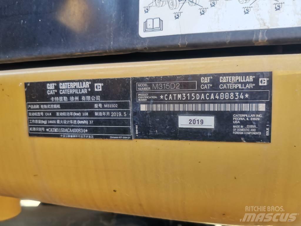 CAT 2019 CAT 315D2 Kolesové rýpadlá