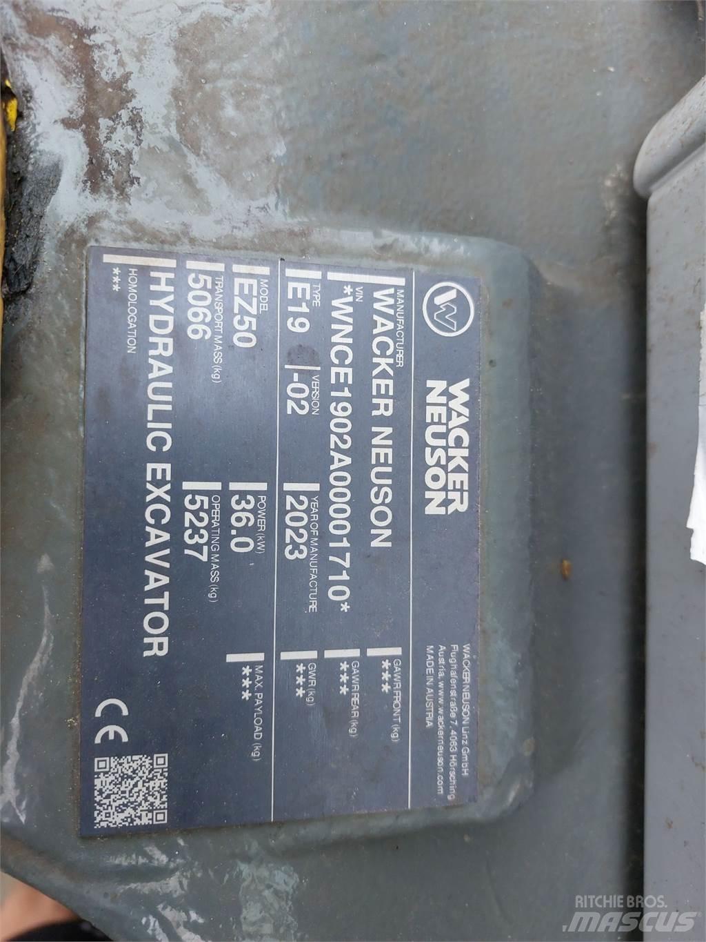 Wacker Neuson EZ50 Pásové rýpadlá