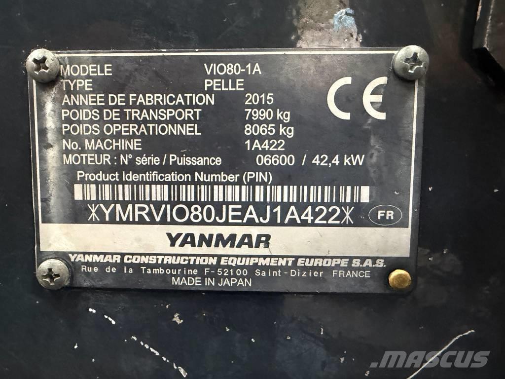 Yanmar Vio 80-1A Midi rýpadlá 7 t - 12 t