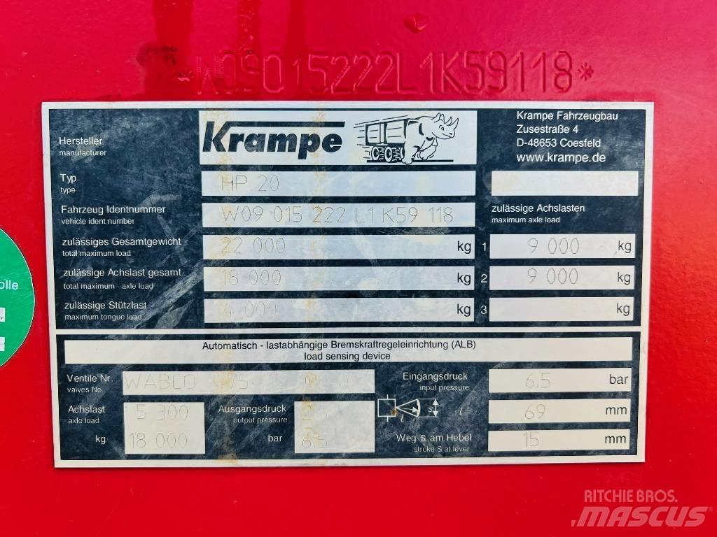 Krampe HP 20 Vyklápacie prívesy