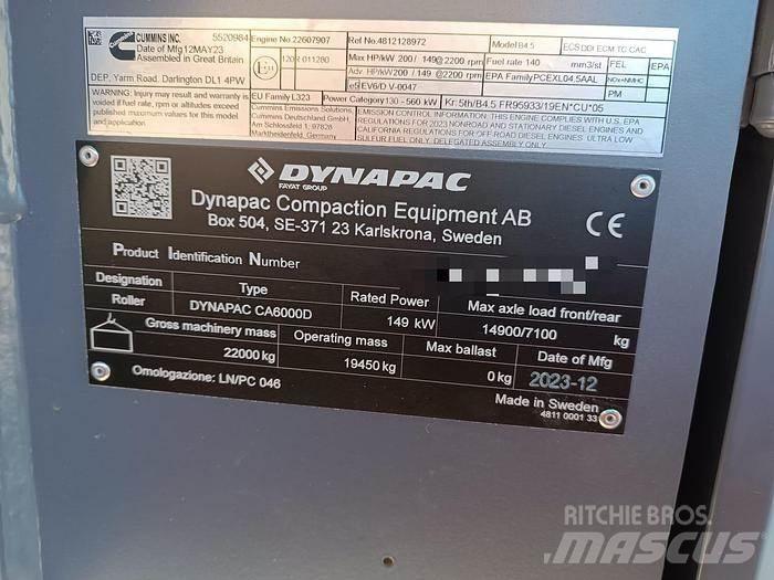 Dynapac CA6000D Vlečné vibračné valce