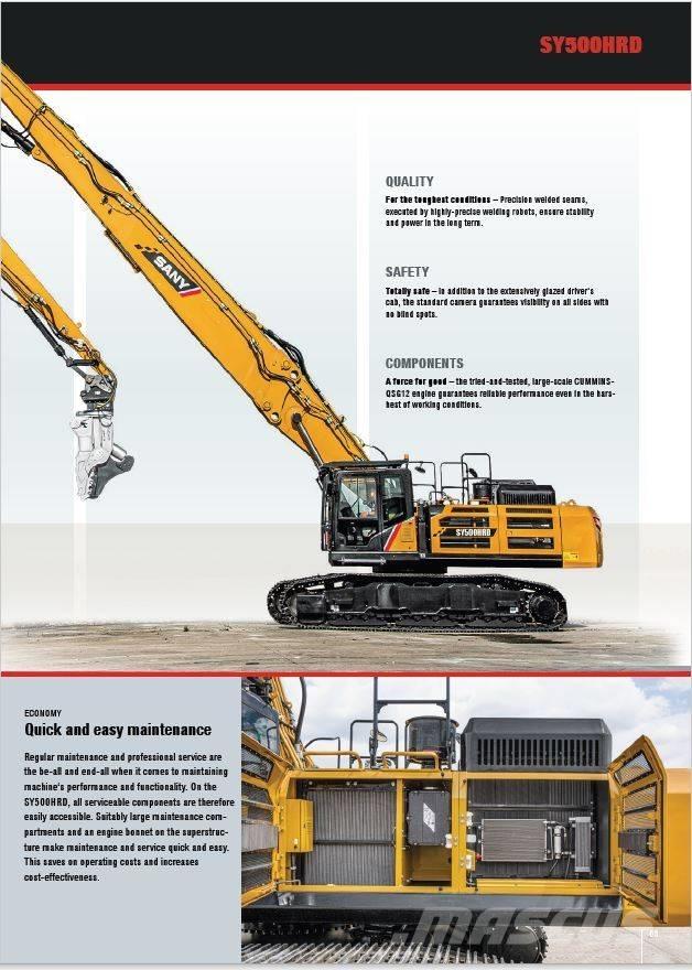 Sany SY500 HRD Demolačné rýpadlá