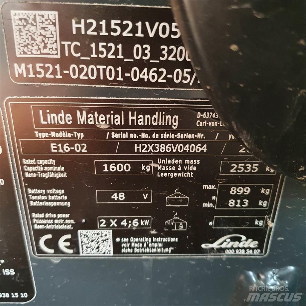 Linde E16 Akumulátorové vozíky