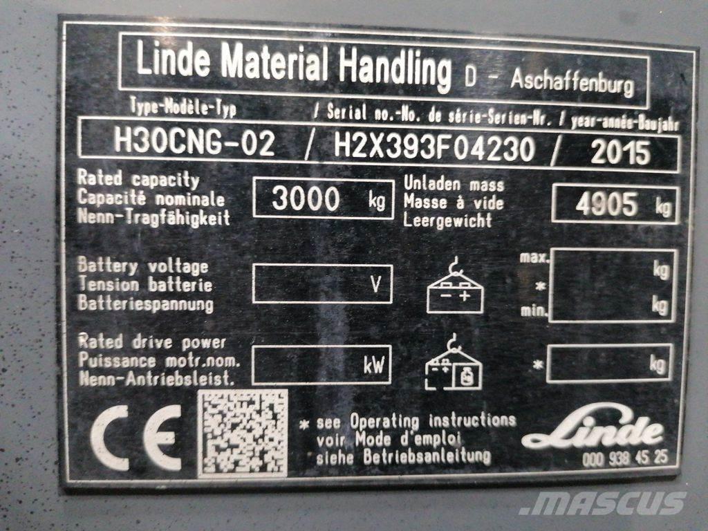 Linde H30CNG-02 LPG vozíky