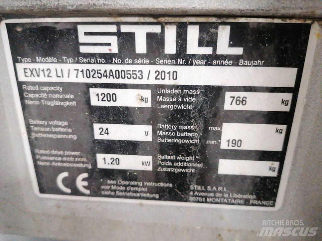 Still EXV12LI Ručne vedené vysokozdvižné vozíky