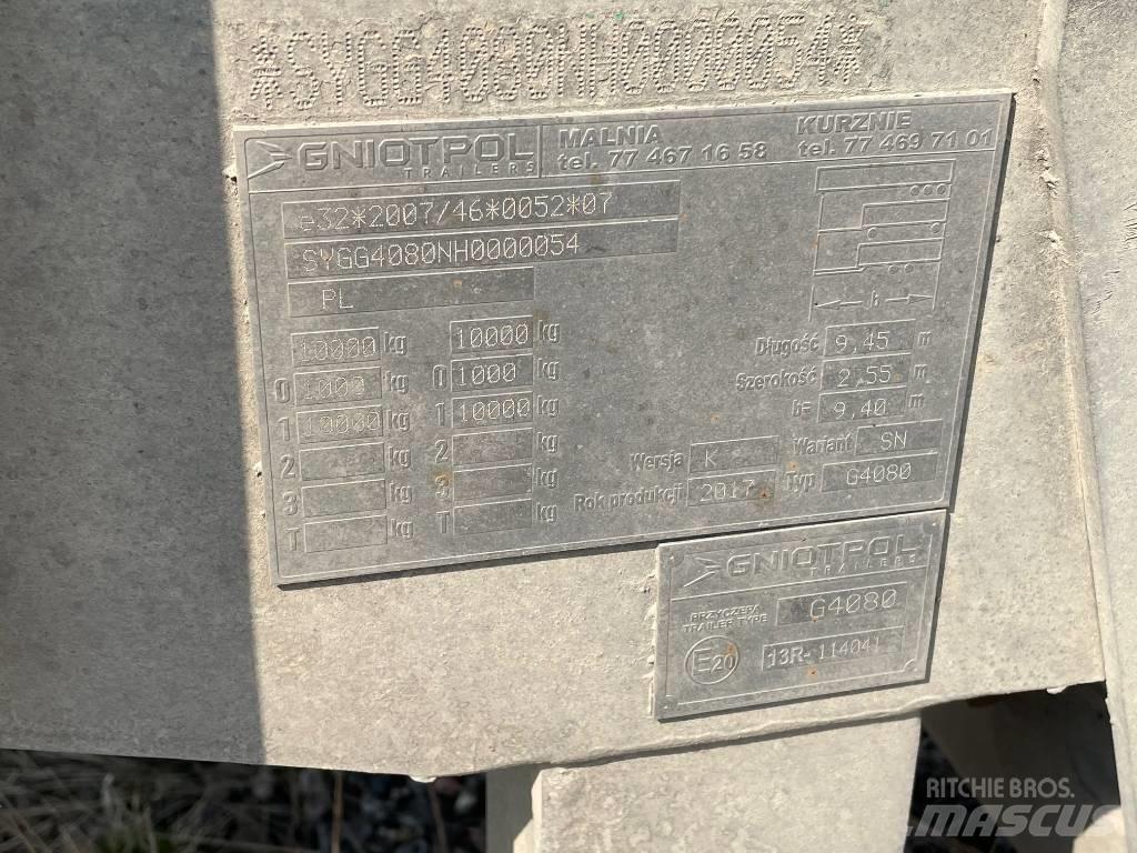 Gniotpol G4080 Prívesy s bočnou zhrnovacou plachtou
