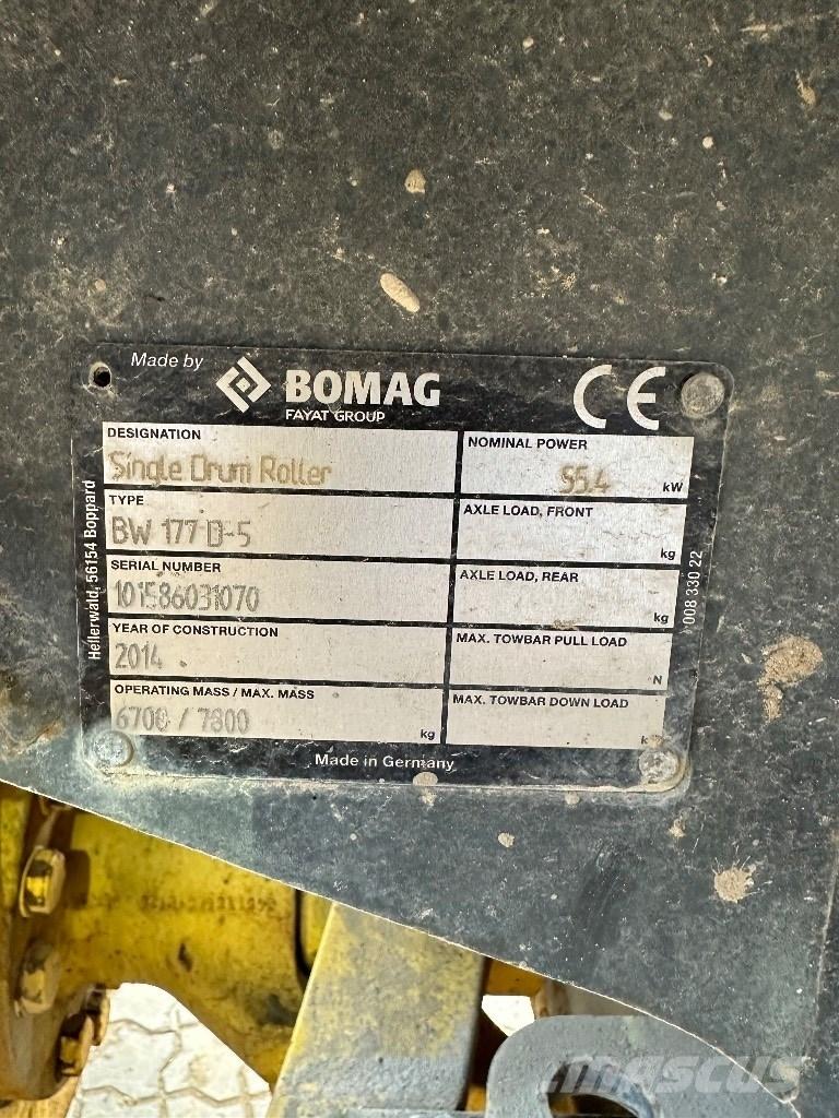 Bomag BW 177 D-5 Pôdne kompaktory