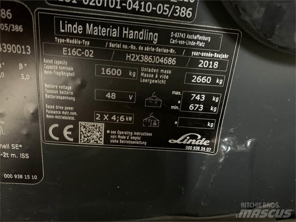 Linde E16C Akumulátorové vozíky
