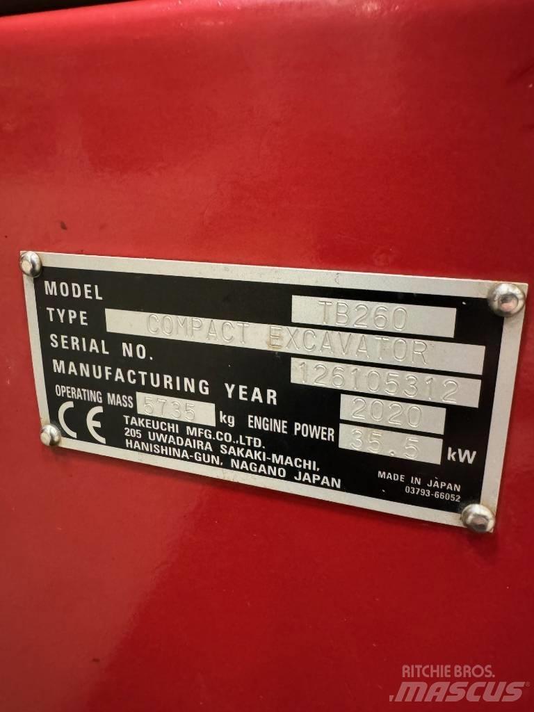 Takeuchi TB 260 Mini rýpadlá < 7t