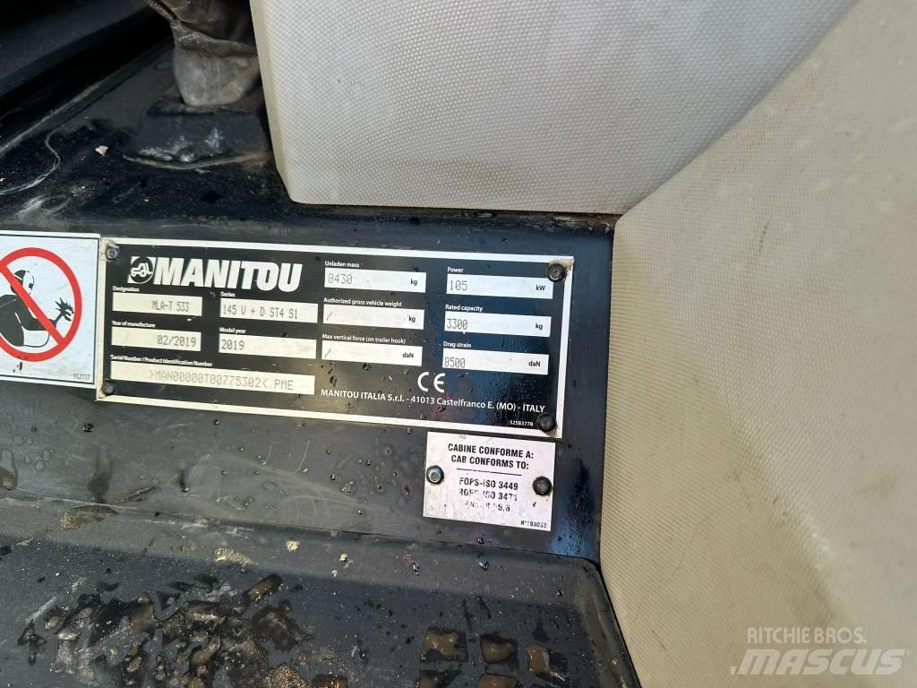 Manitou MLA 533 Teleskopické nakladače pre poľnohospodárstvo