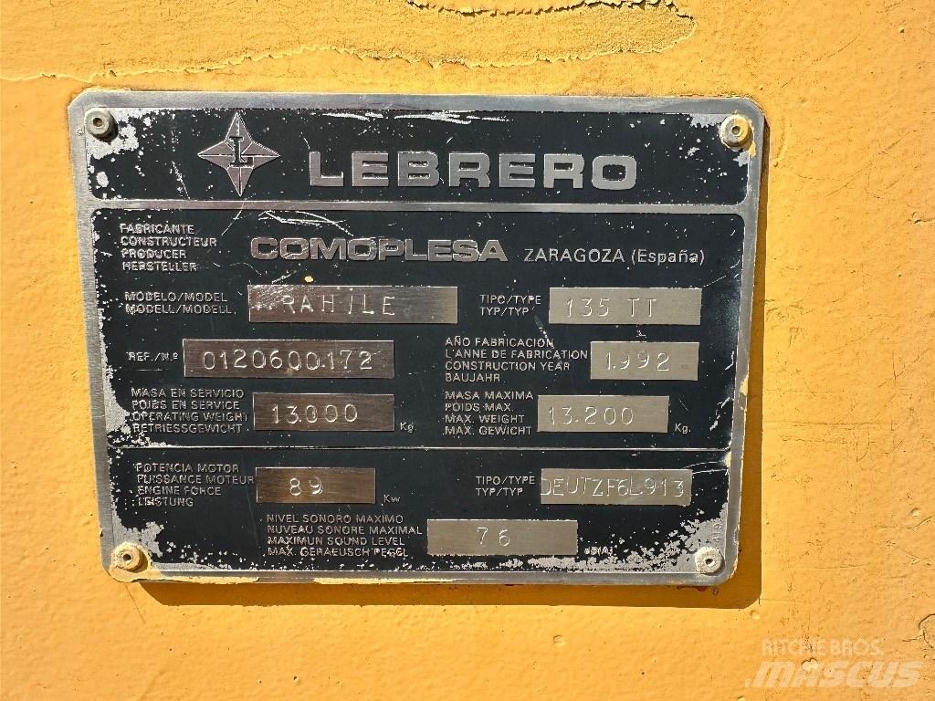 Lebrero 135 TT Ťahačové valce
