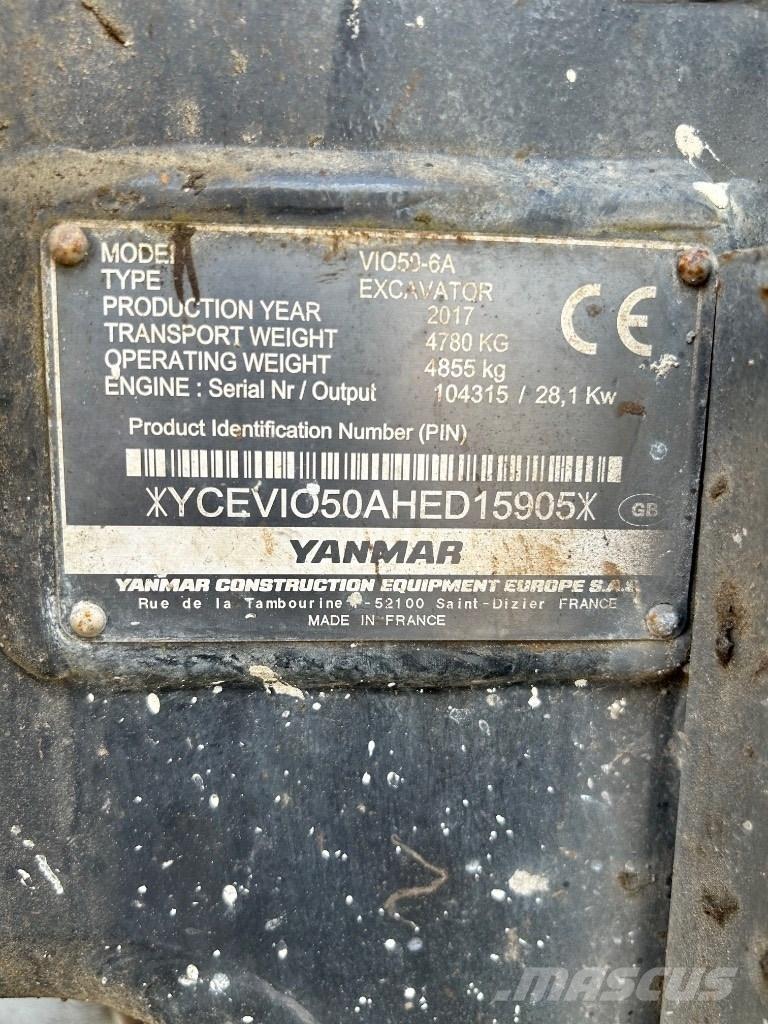 Yanmar VI050 - 6A Mini rýpadlá < 7t