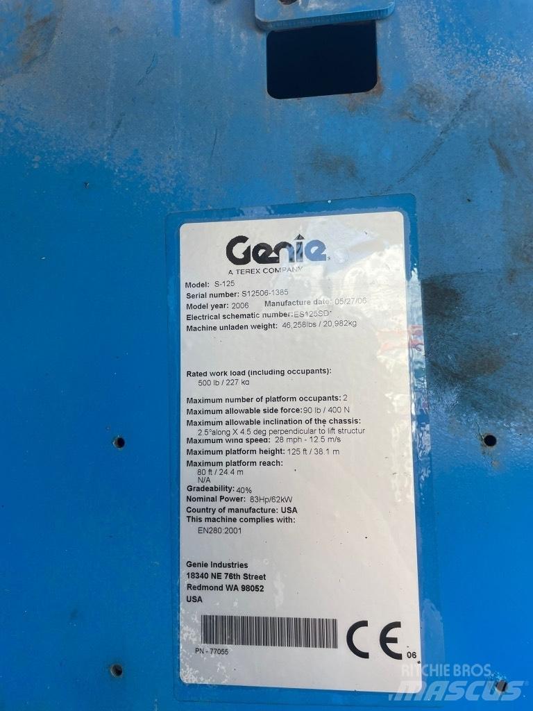 Genie S 125 Kĺbové plošiny