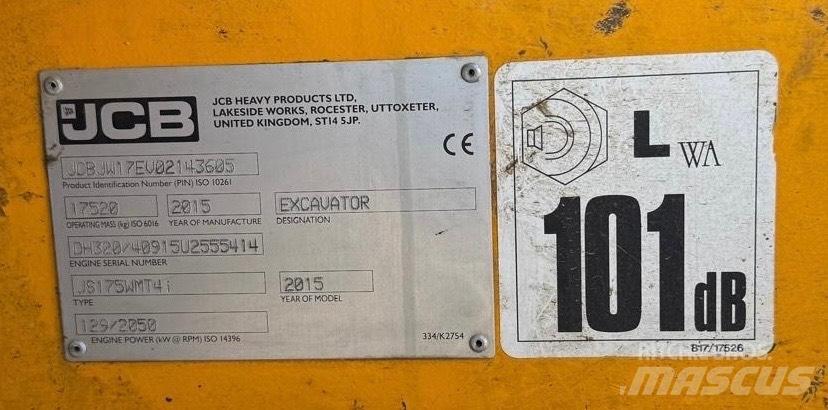JCB JS 175 W Kolesové rýpadlá