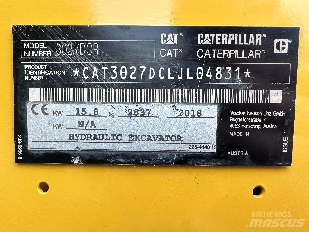 CAT 302.7D CR Mini rýpadlá < 7t