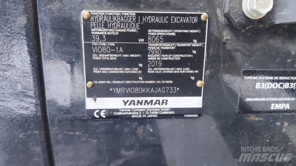Yanmar Vio 80-1A Midi rýpadlá 7 t - 12 t