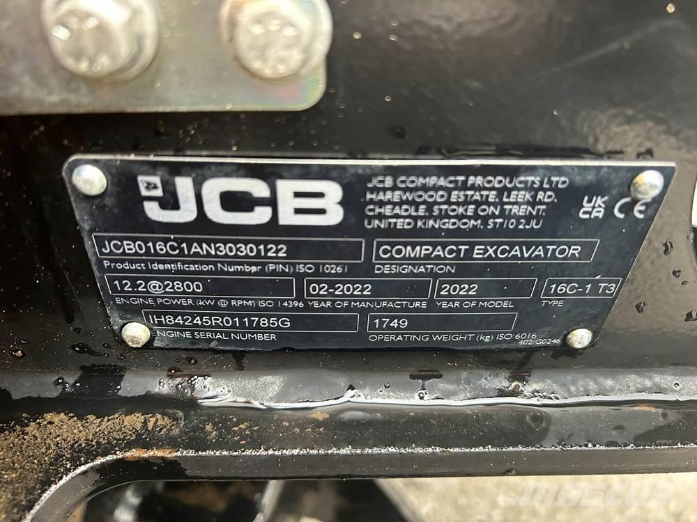 JCB 16C-1 Mini rýpadlá < 7t