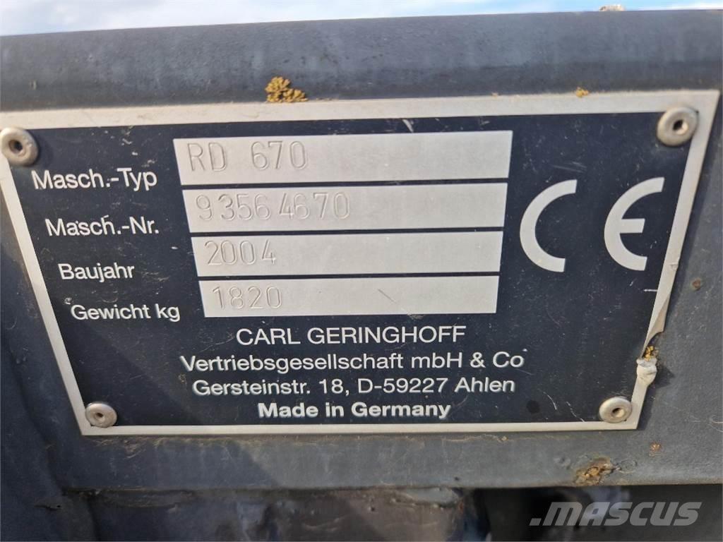 Geringhoff RD 670 Príslušenstvo a náhradné diely ku kombajnom