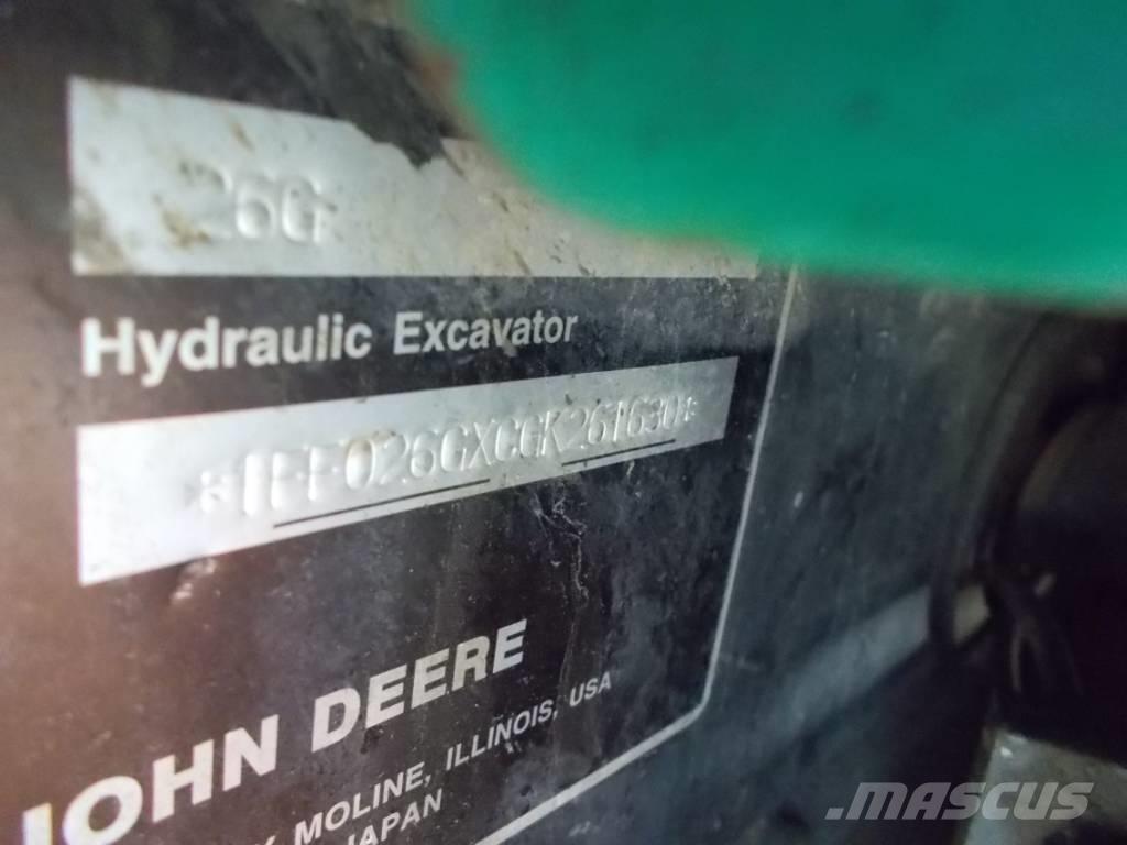 John Deere 26G Mini rýpadlá < 7t