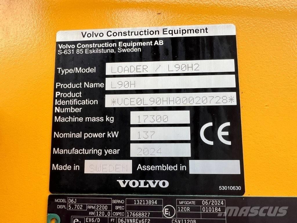 Volvo L90H2 Kolesové nakladače