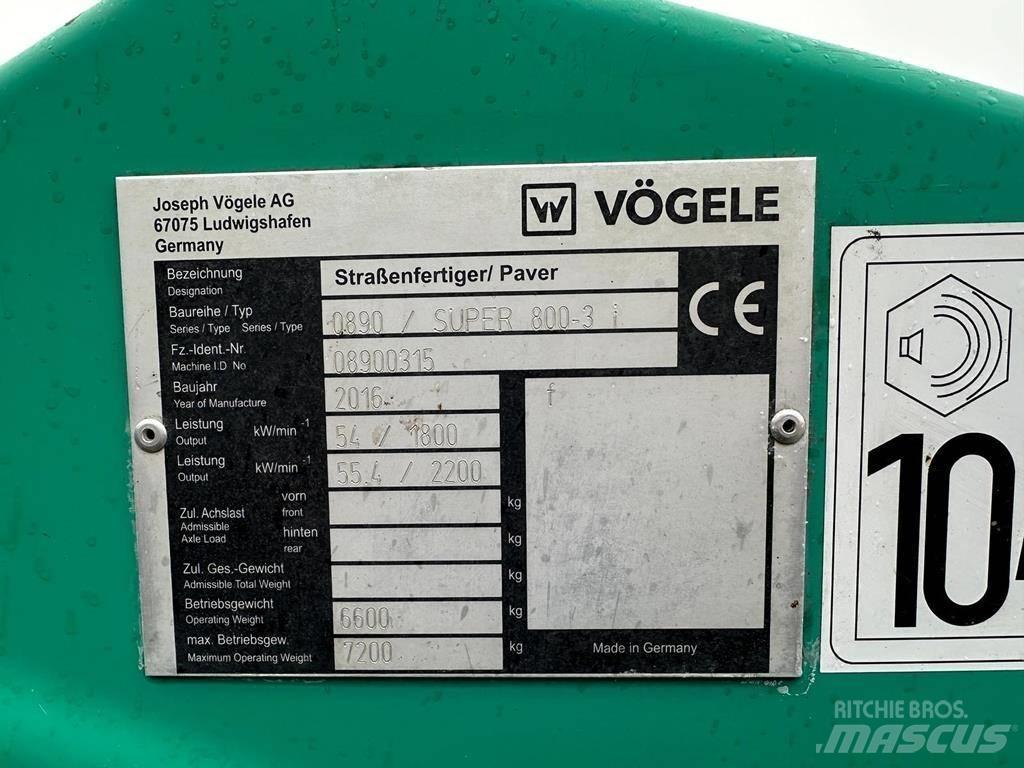 Vögele Super 800 -3i Finišéry