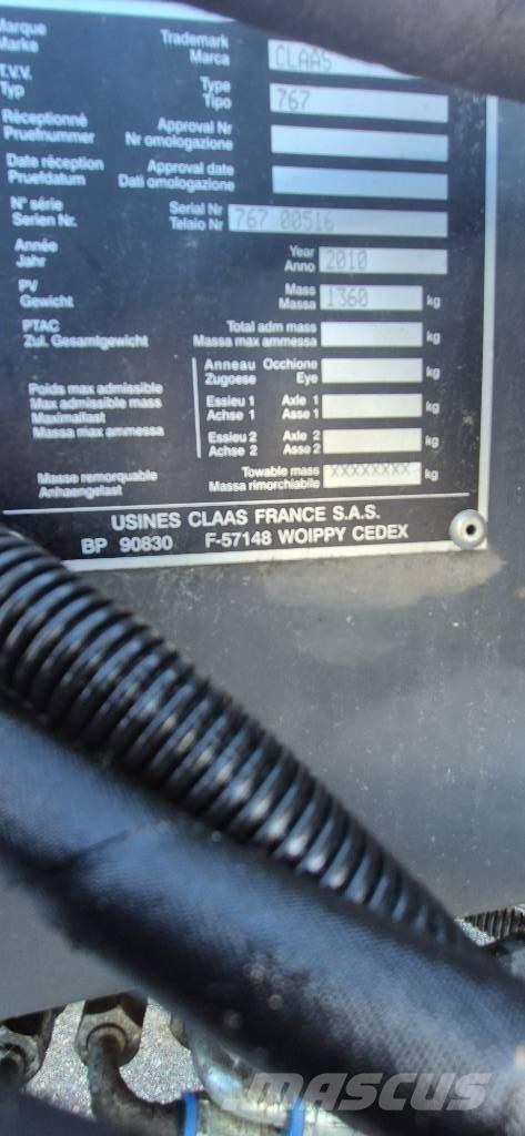 CLAAS 355 Lisy na okrúhle balíky