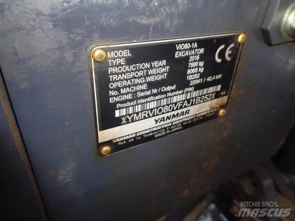Yanmar Vio 80 Pásové rýpadlá