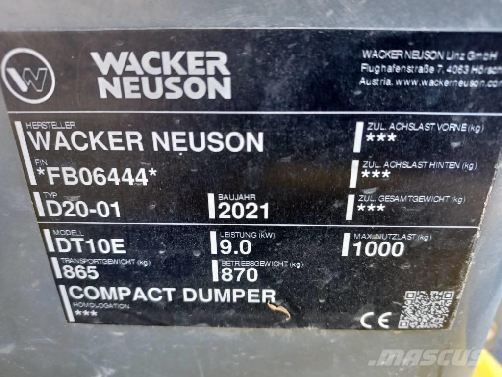 Wacker Neuson DT10e Pásové sklápače