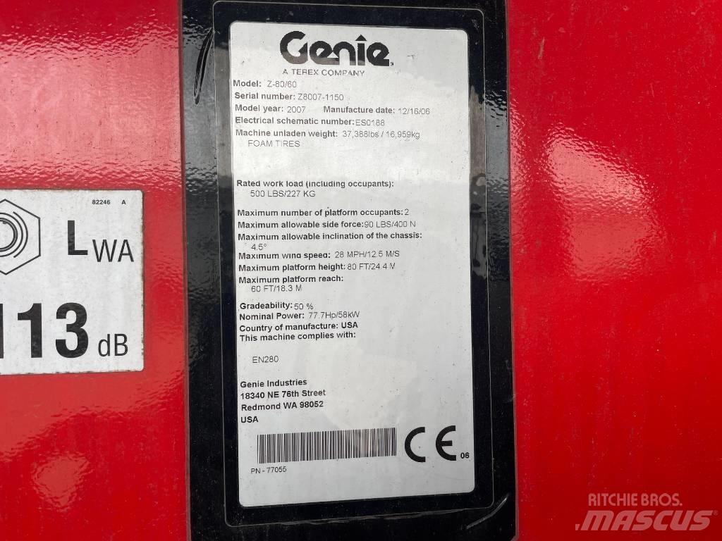 Genie Z 80/60 Kĺbové plošiny
