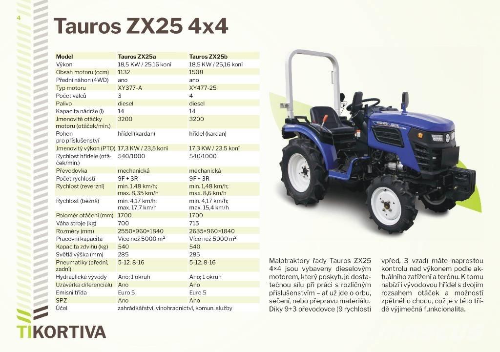  Tauros ZX25a,b Kompaktné traktory