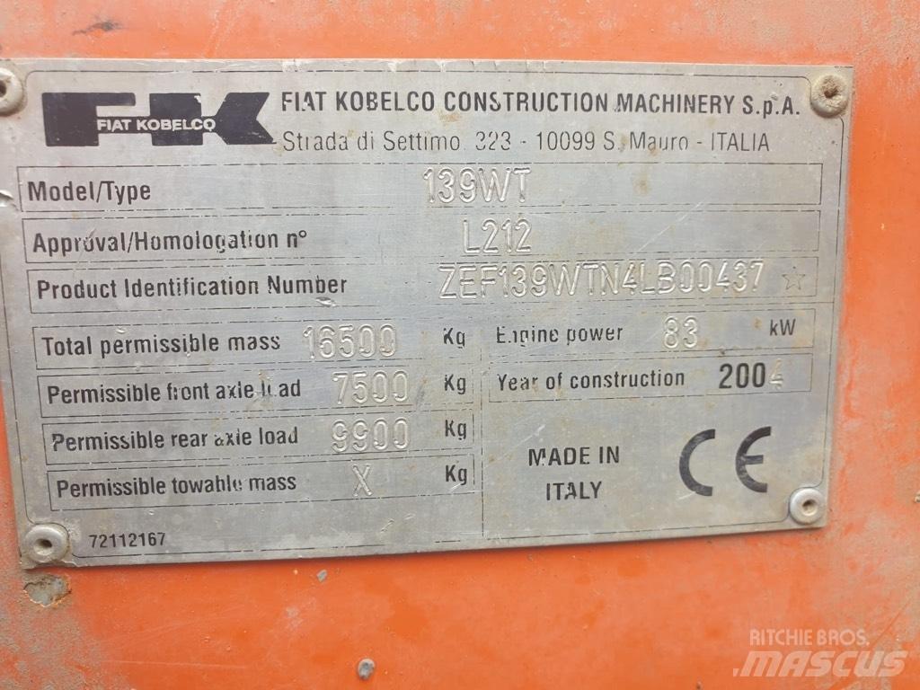 Fiat-Kobelco E 145 W Kolesové rýpadlá