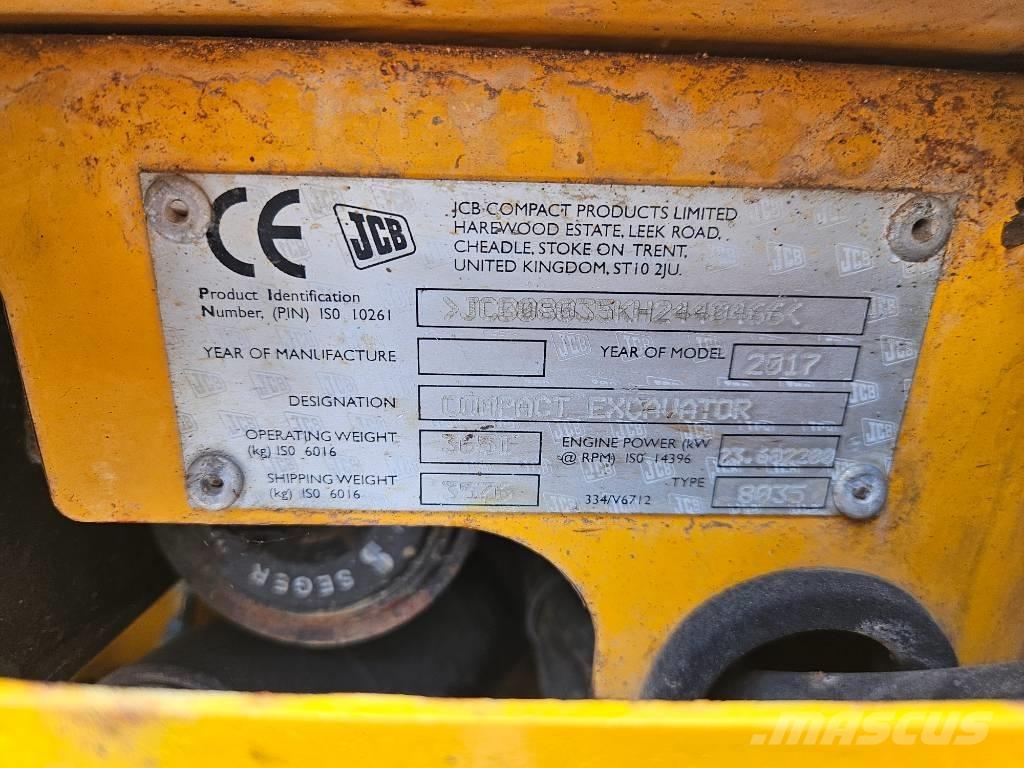 JCB 8035 ZTS + QH Mini rýpadlá < 7t