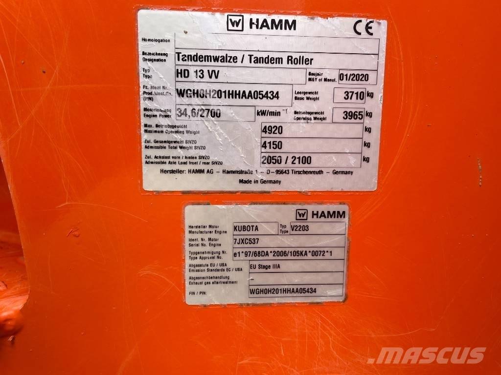 Hamm HD 13 VV Tandemové valce