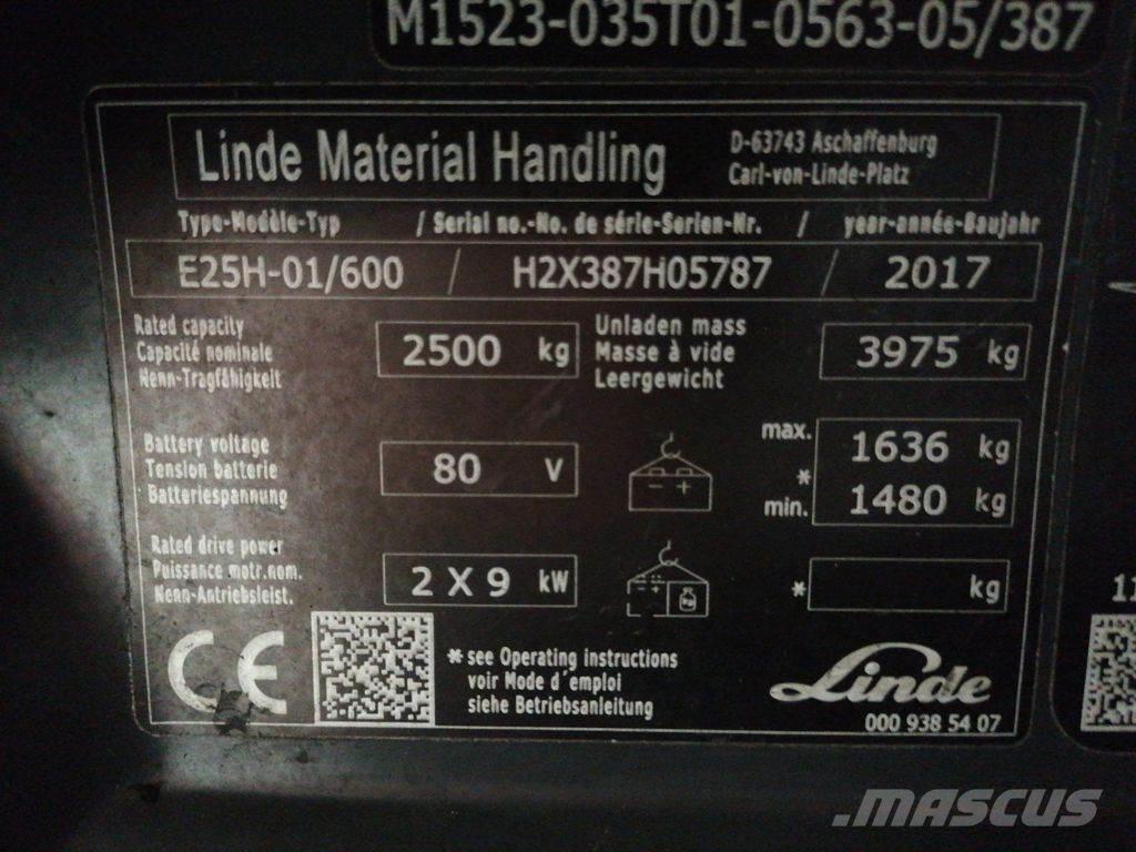 Linde E25H-01/600 Akumulátorové vozíky