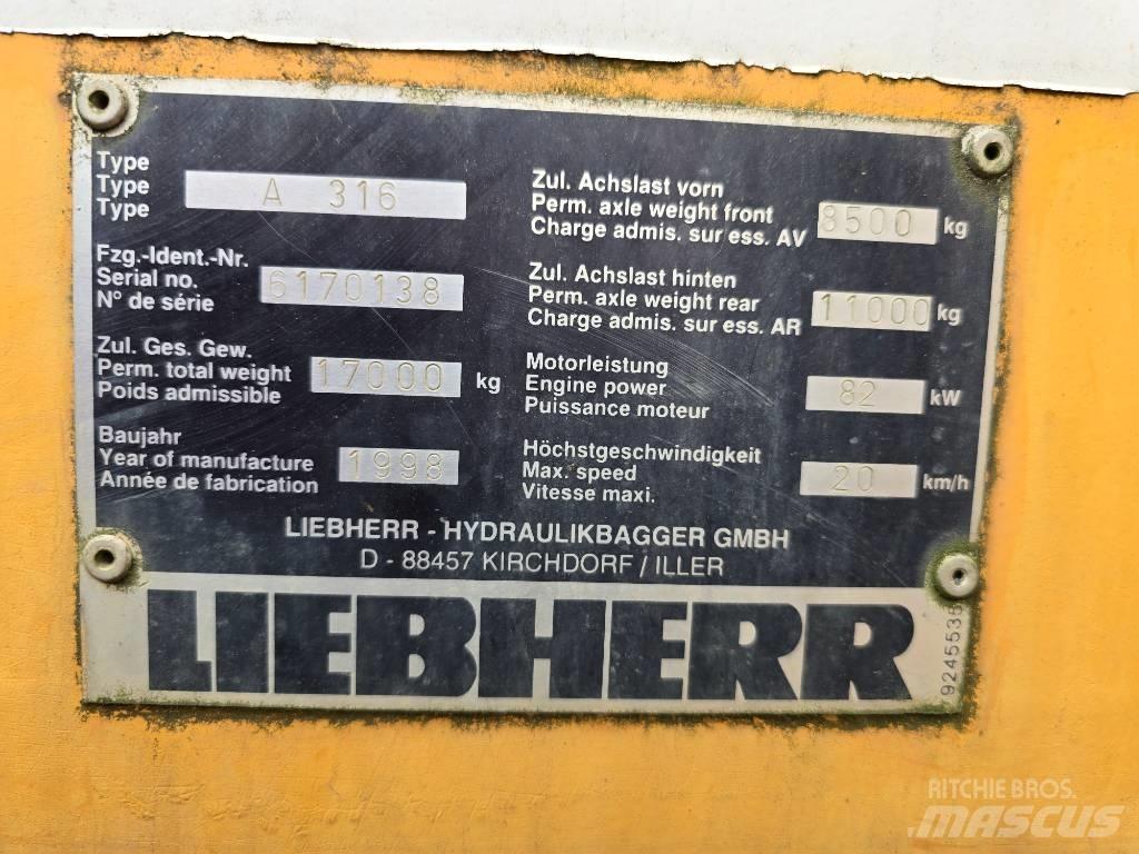 Liebherr A 316 Kolesové rýpadlá