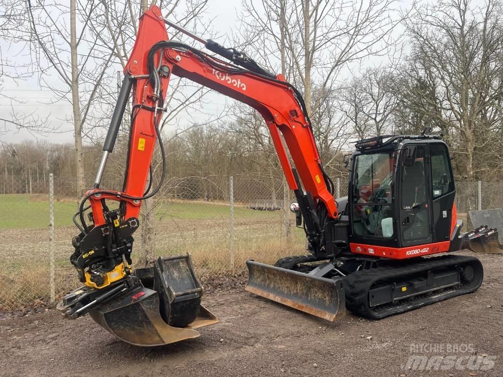 Kubota KX 080-4 Midi rýpadlá 7 t - 12 t