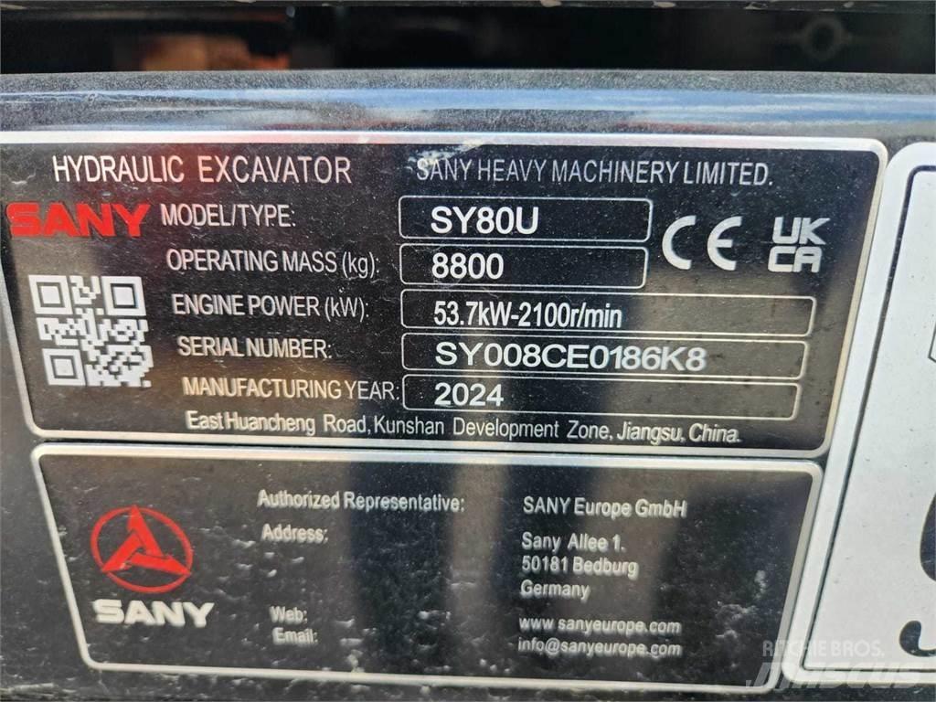 Sany SY80U Midi rýpadlá 7 t - 12 t