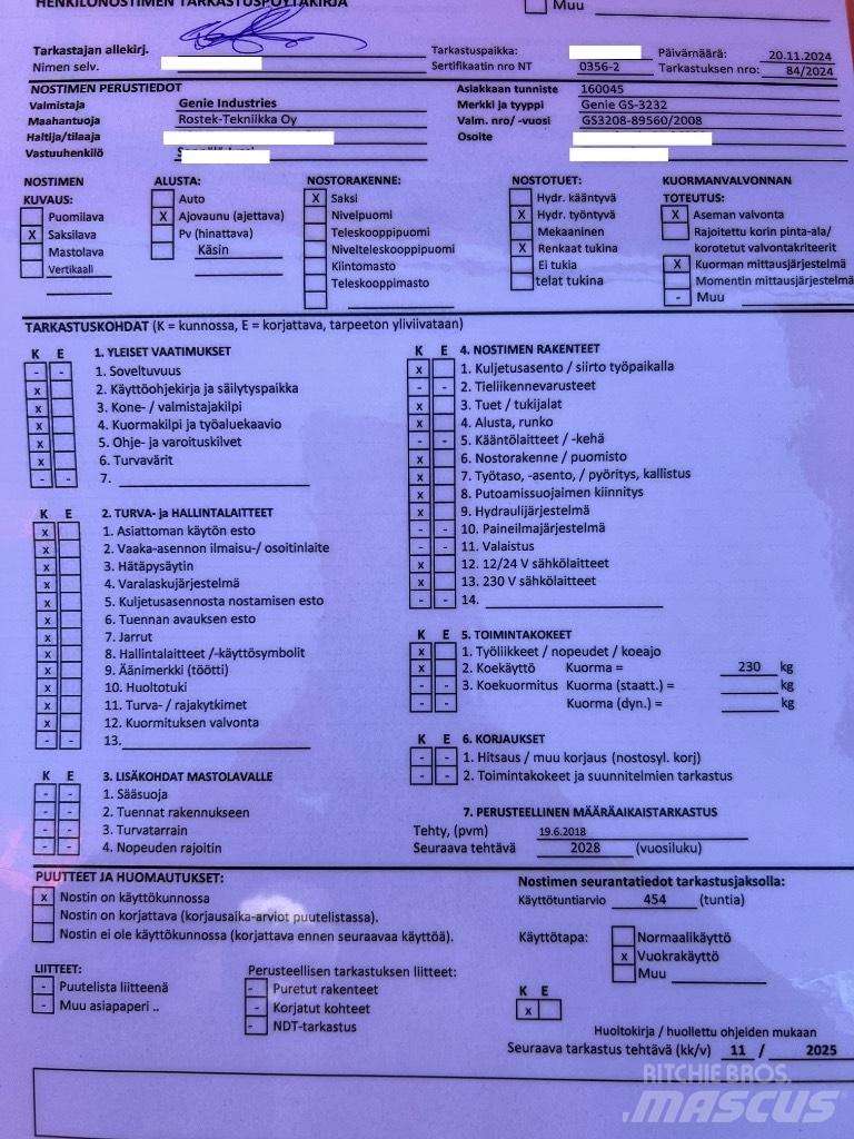 Genie GS 3232 Nožnicové zdvíhacie plošiny
