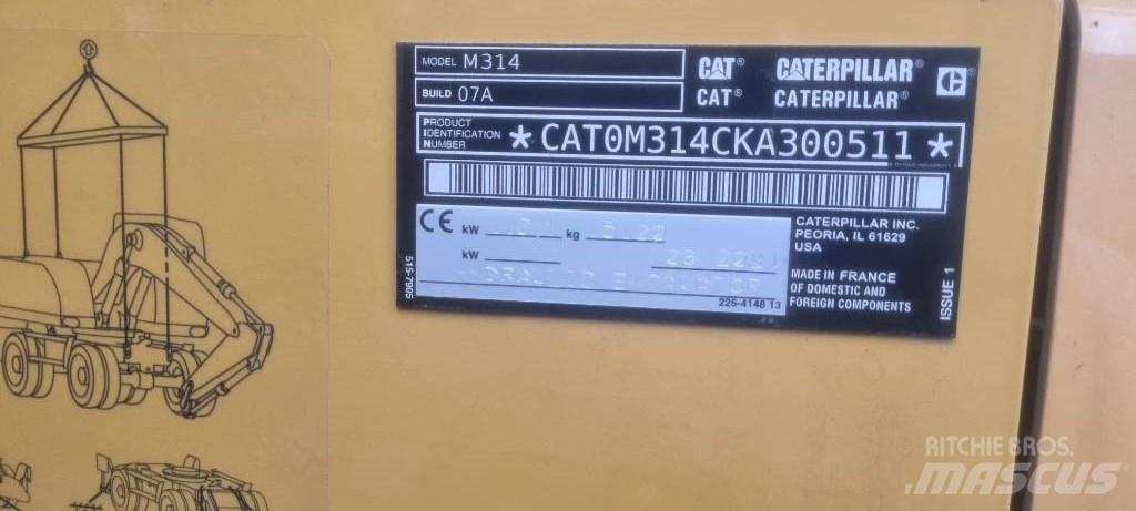 CAT M314 F Kolesové rýpadlá