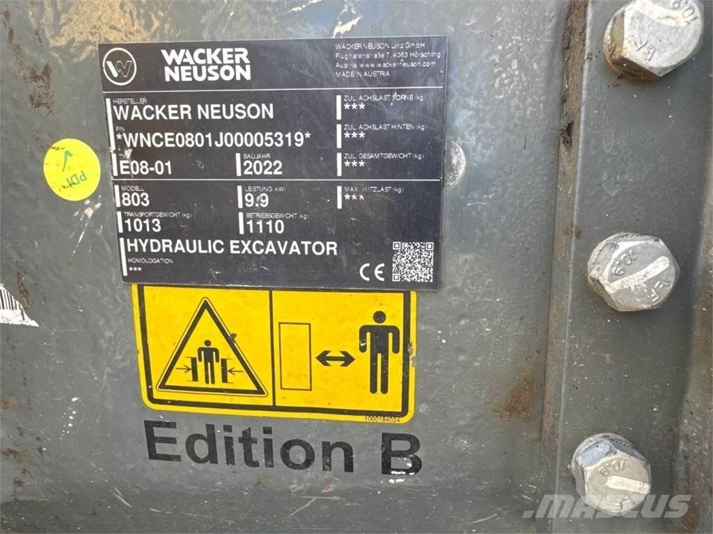 Wacker Neuson 803 Pásové rýpadlá