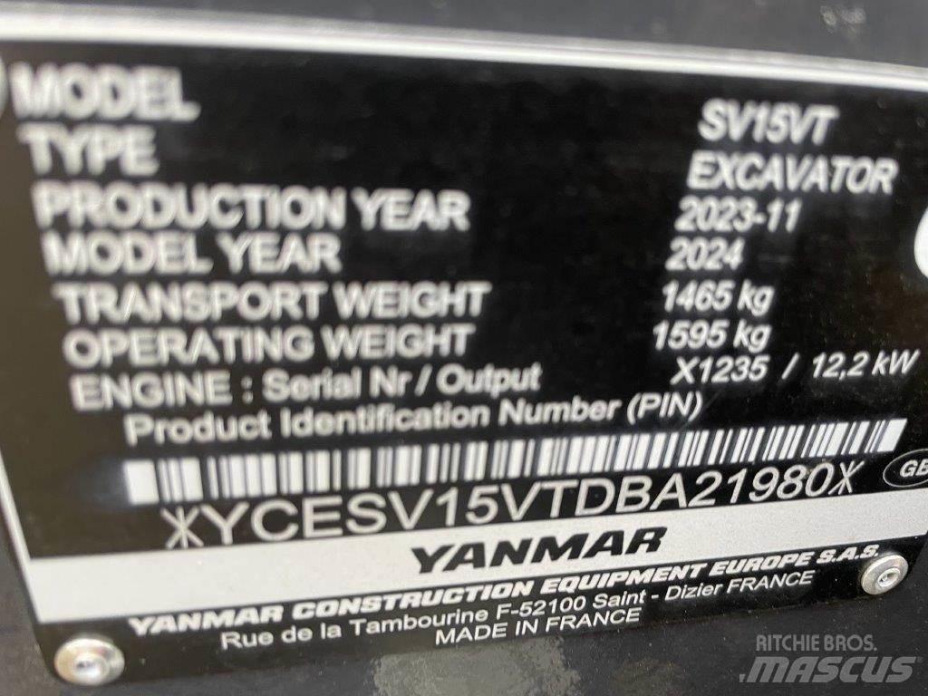 Yanmar SV15VT Midi rýpadlá 7 t - 12 t