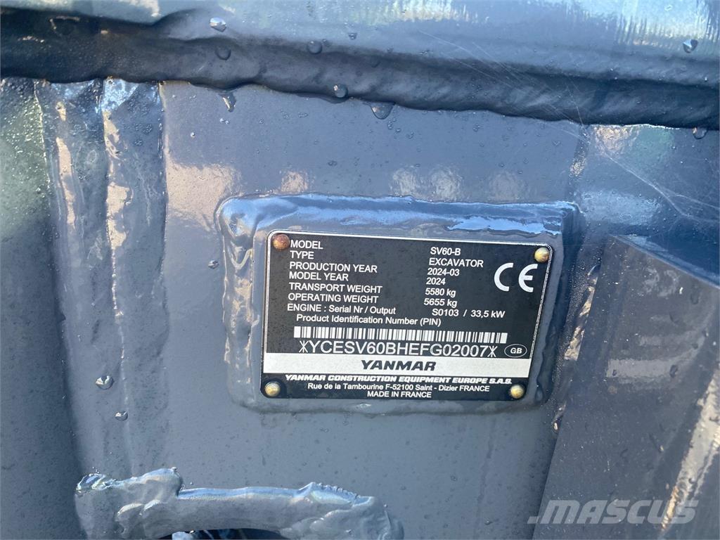 Yanmar SV60-B Midi rýpadlá 7 t - 12 t