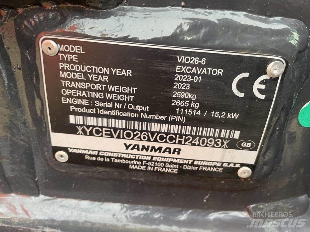 Yanmar VIO26-6 Midi rýpadlá 7 t - 12 t
