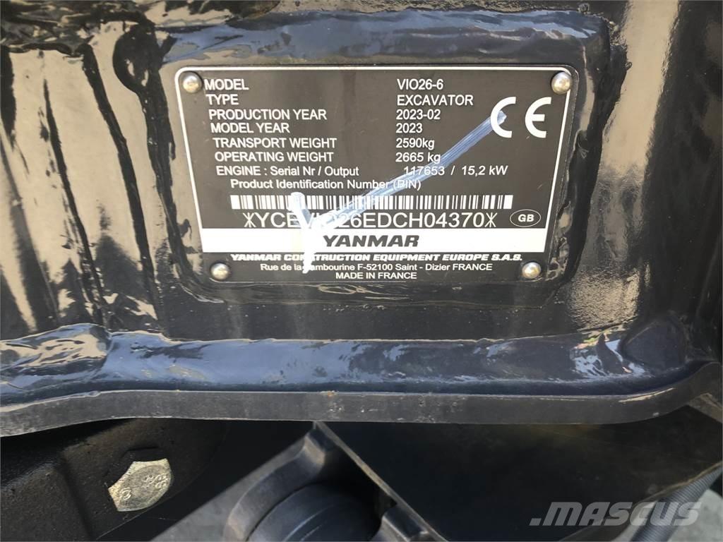 Yanmar VIO26-6 Midi rýpadlá 7 t - 12 t