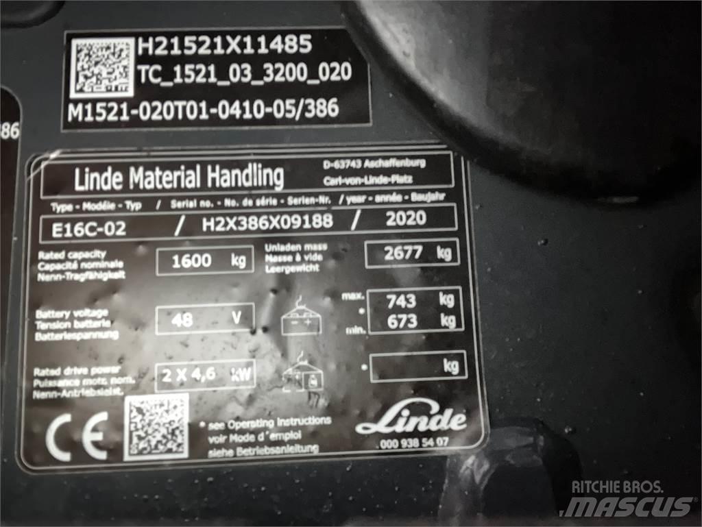 Linde E16C Akumulátorové vozíky