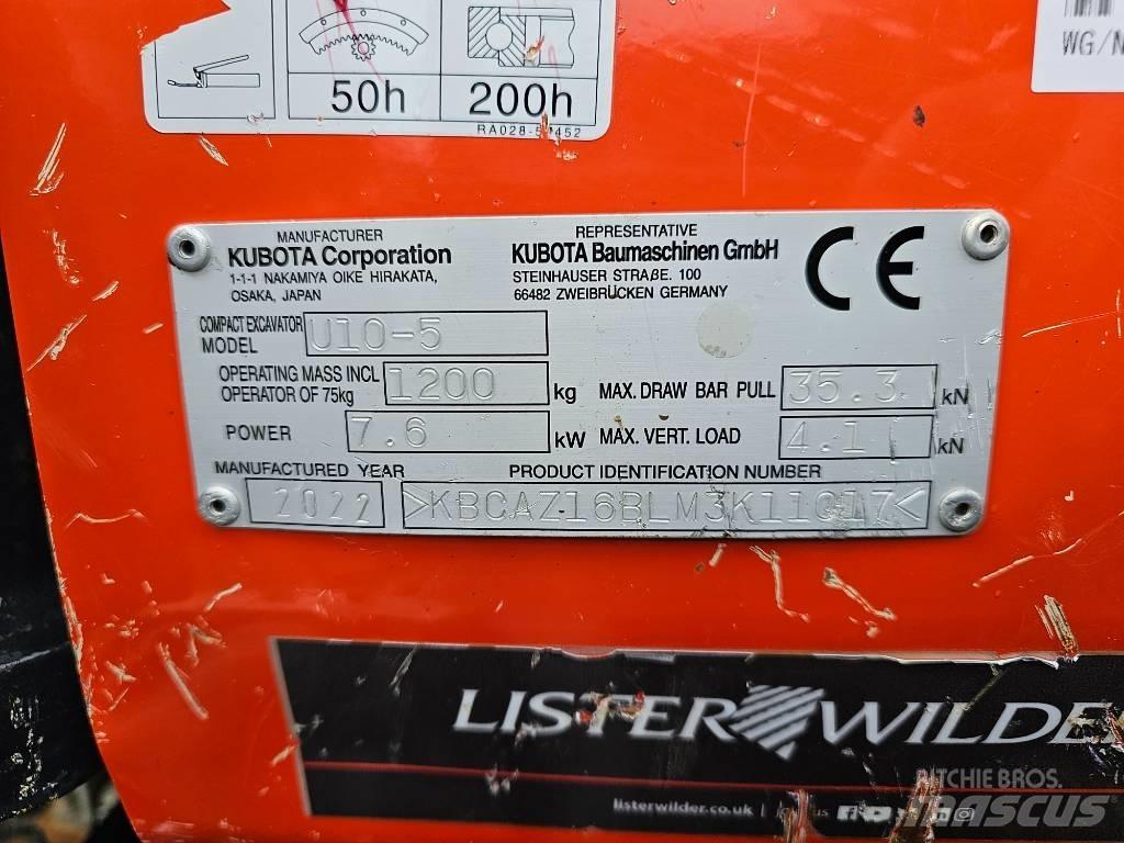 Kubota U 10 Mini rýpadlá < 7t
